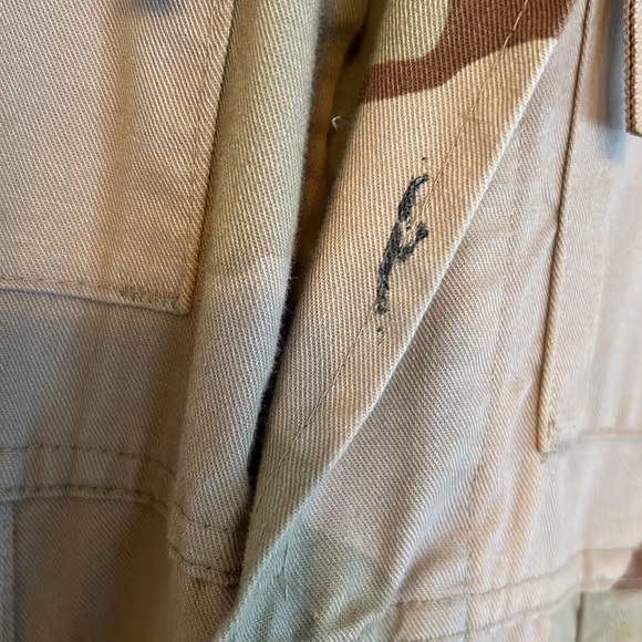 Upcycled punisher patched desert camouflage army flight/jump suit duster jacket - Picture 11 of 17